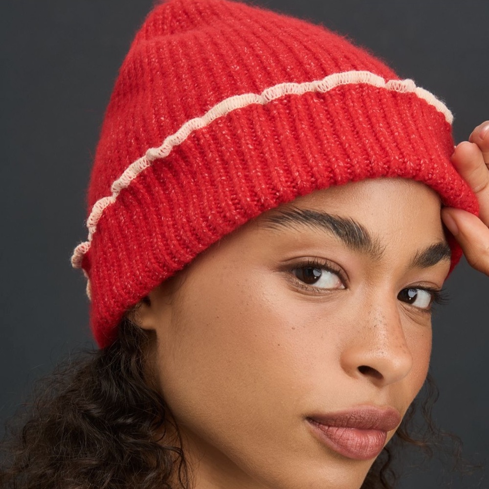 Maeve by Anthropologie Lettuce Edge Beanie